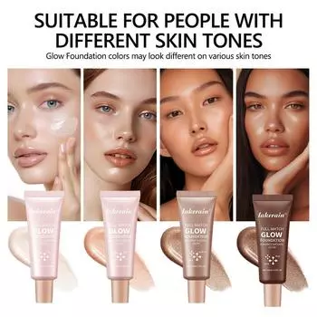 Легкая жидкая основа Natural Gloss, осветляющий, увлажняющий и стойкий консилер 1#