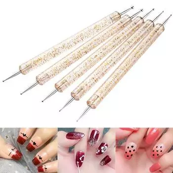 Легкие акриловые ручки для рисования, инструмент для выбора, удобная ручка для маникюра золотистый