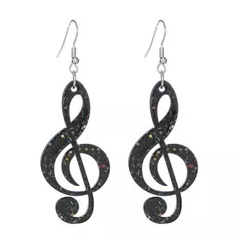 Легкие акриловые серьги-подвески в форме музыкальных нот, модные серьги-пусеты для женщин, девушек, аксессуары для ушей ручной работы T1