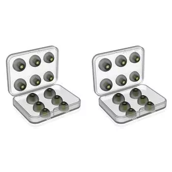 Легкие амбушюры Comply Foam Tips для наушников (Прозрачный черный)