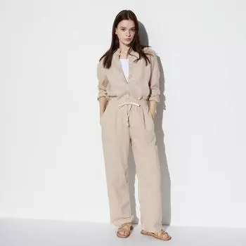 Легкие брюки из смесового льна UNIQLO JAPAN