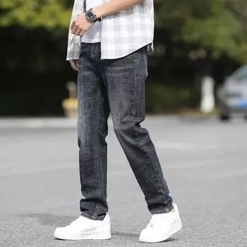 Легкие деловые мужские джинсы, мужские летние элитные мужские повседневные прямые брюки, мужские 28 синий