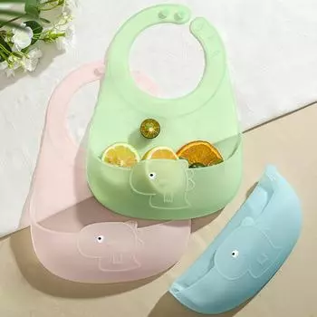 Легкие детские нагрудники Mom&Pea, силиконовые, не содержат бисфенола А, синий, розовый, зеленый, YQ0103