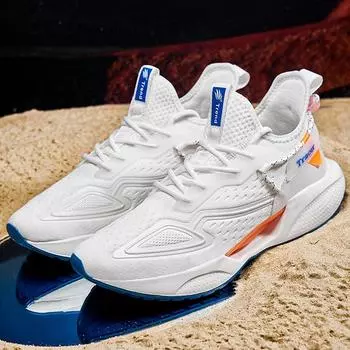 Легкие дышащие амортизирующие противоскользящие износостойкие модные кроссовки для спорта и отдыха для взрослых 39 белый