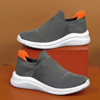 Легкие дышащие мужские и женские кроссовки, удобная повседневная обувь унисекс 35 серый