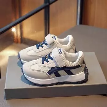 Легкие дышащие спортивные кроссовки для мальчиков, повседневная обувь с мягкой подошвой для девочек, размер 23-36, детские кроссовки 35 зелёный