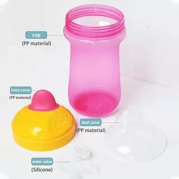 Легкие и устойчивые к падениям перевернутые герметичные полипропиленовые стаканы для воды стаканы-утконосы стаканы для питья ручная кладь с пыленепроницаемыми крышками 201-300ml зелёный