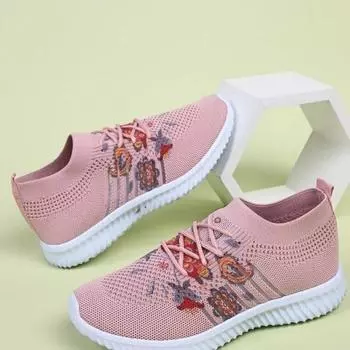 Легкие кроссовки, женские модные кроссовки 2024, женские кроссовки без шнуровки с дышащей сеткой, женская спортивная обувь большого размера, Zapatos De Mujer 35 серый