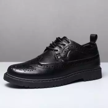 Легкие ленивые туфли для строительства, мужские деловые повседневные кожаные туфли для мужчин, мягкие кожаные туфли для мальчиков, простые британские и корейские, кожаная поверхность для вождения 39