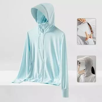 Легкие летние защитные топы, солнцезащитная дышащая одежда для жаркой погоды L зелёный