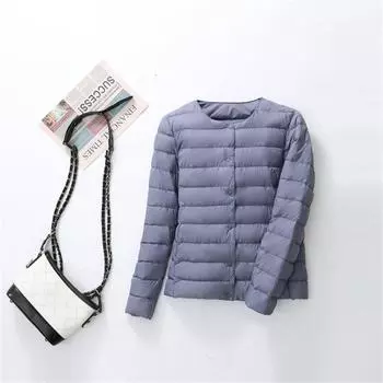 Легкие люксовые европейские товары, высококачественная многослойная одежда, супер практичная и теплая, легкая белая куртка на утином пуху, женская теплая и легкая куртка M белый