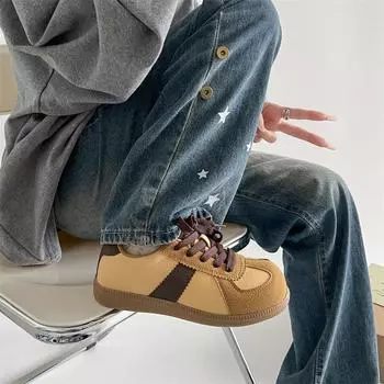 Легкие модные ретро универсальные кроссовки на платформе для тренировок для женщин 2025 года, новые весенние и осенние легкие повседневные туфли для занятий спортом на доске 35 розовый