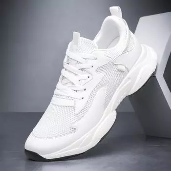 Легкие мужские кроссовки для бега, дышащие мужские дизайнерские сетчатые повседневные кроссовки со шнуровкой, мужские кроссовки для занятий теннисом на открытом воздухе 37 чёрный