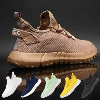 Легкие мужские кроссовки с дышащей сеткой, кроссовки для бега на открытом воздухе, противоскользящие мужские теннисные модные повседневные туфли, мужская бесплатная доставка 39