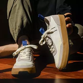 Легкие мужские парусиновые туфли, удобная низкая вулканизированная обувь, мужские эспадрильи, нескользящие повседневные кроссовки, мужские туфли на плоской подошве 2024 г. 40 бежевый