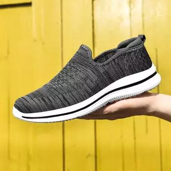 Легкие мужские туфли большого размера, летние, Flyknit, дышащие, повседневные, носки, подошва MD, мужские кроссовки 39