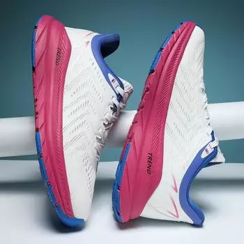 Легкие нескользящие кроссовки для марафона, сетчатые кроссовки для ходьбы, мужские кроссовки с амортизацией, повседневные кроссовки EU36 зелёный