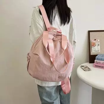 Легкие однотонные рюкзаки большой емкости на молнии из нейлона школьные сумки высокого качества новые модные