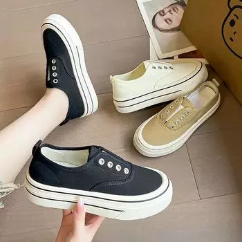 Легкие парусиновые туфли с сетчатой мягкой подошвой для женщин, новые повседневные спортивные туфли с толстой подошвой, увеличивающие рост, женские кроссовки 35