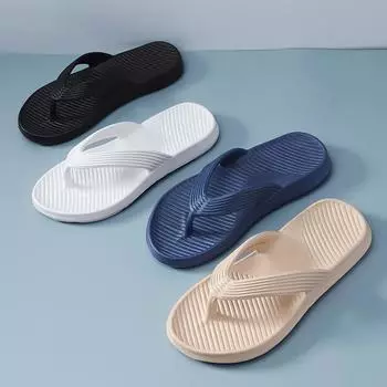 Легкие пляжные шлепанцы Eva для женщин, лето 2025 г., мягкая подошва, клипса для носка, тапочки-стринги, женские удобные нескользящие тапочки для ванной 36-37 синий
