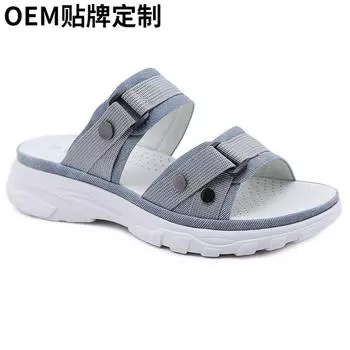 легкие японские женские туфли удобные танкетка толстая подошва металлическая пряжка l тапочки 35