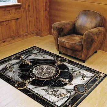 Легкие роскошные черные золотистые ковры для гостиной, современного декора, домашней спальни, мягкие ковры для спальни, гардеробной, гостиной, нескользящий коврик 60x90cm door mat