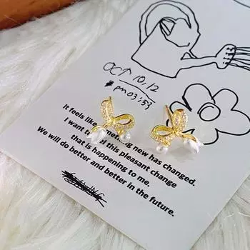 Легкие роскошные контрастные серьги-тюльпаны из жемчуга, новый стиль, высококачественный нишевый дизайн для женщин