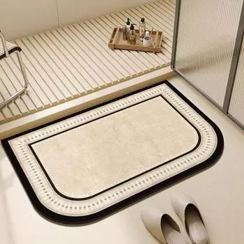 Легкие роскошные коврики для ванной комнаты и туалета, водопоглощающие, противоскользящие, быстросохнущие, бытовые, износостойкие и грязеотталкивающие, напольные коврики из диатомовой грязи 40*60cm