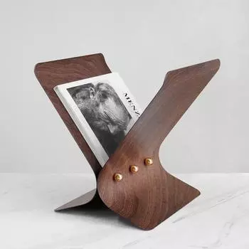 Легкие Роскошные Металлические Журнальные Стеллажи Газетные Стеллажи Домашние Декоративные Украшения Кабинет Образцовая Комната Стеллажи Для Хранения шоколадный