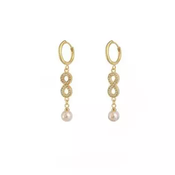 Легкие роскошные модные серьги-подвески из ракушек с цирконами в форме снежинки, покрытые 14-каратным золотом, высококачественные серьги с жемчугом для женщин