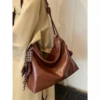 Легкие роскошные мягкие кожаные женские сумки на плечо, модные, большой емкости, сумки для поездок на работу, женская повседневная сумка через подмышку