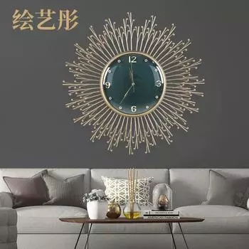 Легкие роскошные настенные часы, часы для гостиной, современные минималистичные декоративные часы, настенные креативные часы 520 520 35mm красный