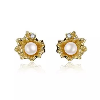 Легкие роскошные нишевые французские ретро элегантные цветочные жемчужные серьги