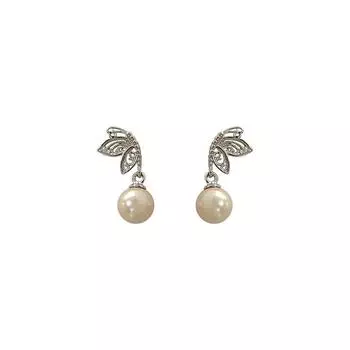 Легкие роскошные полые серьги-бабочки с жемчугом для женщин с высококачественным дизайном, новые нишевые продукты