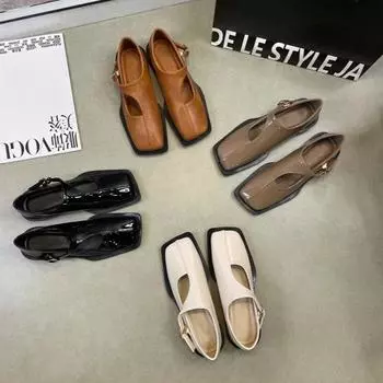 Легкие роскошные ретро-туфли из кожи женские лакированные кожаные туфли с пряжкой весенне-летняя одежда туфли Мэри Джейн Single 35 белый