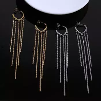 Легкие роскошные серьги из титановой стали с длинной кисточкой и пряжкой для девочек, новые модные сетчатые красные серьги серебряный