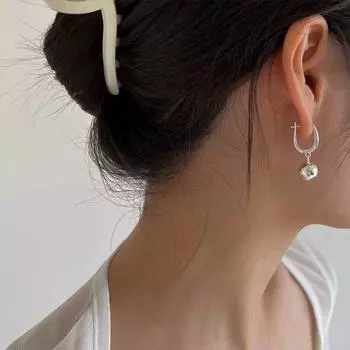 Легкие роскошные серьги-капли, серебряные шарообразные серьги, ювелирные изделия, серьги в форме буквы U для женщин серебряный