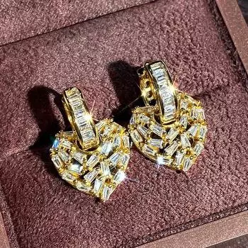 Легкие роскошные серьги Love для женщин, элегантный темперамент для женщин, основные ювелирные изделия