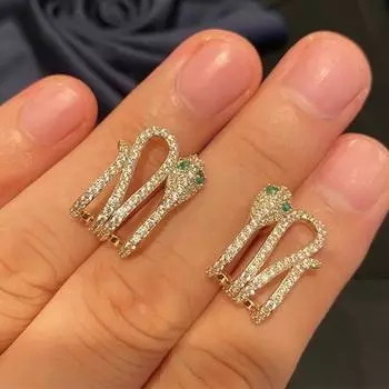 Легкие роскошные серьги в виде змеи, классические серьги в стиле темперамент для женщин, элегантное платье с аксессуарами