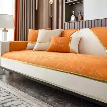 Легкие роскошные синельные жаккардовые диванные подушки Производители оптовой продажи Four Seasons Универсальная нескользящая подушка Скандинавский чехол для дивана 70x70cm