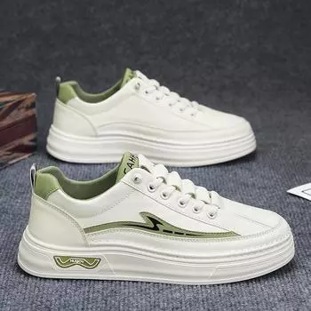 Легкие роскошные весенние новые мужские низкие туфли на толстой подошве модные повседневные белые туфли универсальные спортивные мужские туфли повседневные кроссовки 39 бежевый
