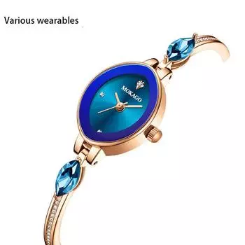 Легкие роскошные водонепроницаемые часы с бриллиантами и маленьким циферблатом Advanced Sense с тонким браслетом для девочек