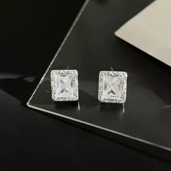 Легкие роскошные высококачественные квадратные серьги из фольги с текстурой геометрических сережек в стиле новогоднего тренда