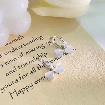 Легкие роскошные высококачественные серьги-капельки с камнем кошачий глаз, инкрустированные бриллиантами, милые и универсальные