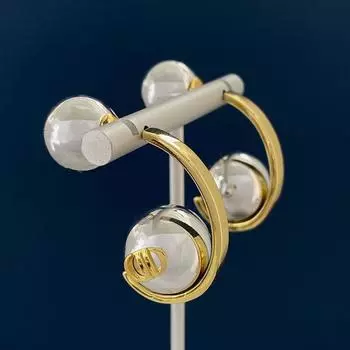 Легкие роскошные жемчужные серьги в форме буквы C Cd серьги-гвоздики украшения для ушей