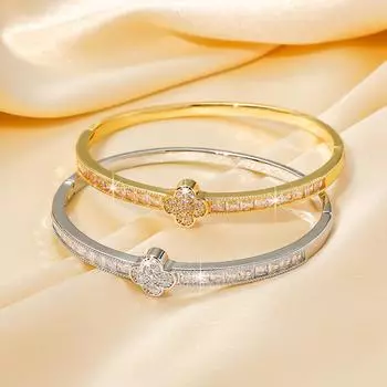 Легкие роскошные женские браслеты, модные аксессуары, изысканные и простые браслеты 17CM