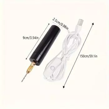 Легкие ручные технологические инструменты, резка, шлифовка, гравировка, полировка, прецизионное сверление Мини-сверла USB чёрный