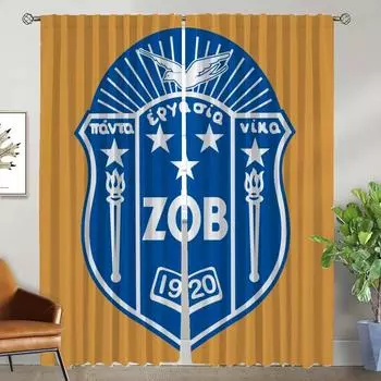 Легкие шторы Zeta Phi Beta для гостиной, затемняющие шторы, 2 шт., тюль для спальни, кухни W50xH70cmx2pcs-CL