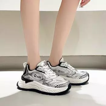 Легкие универсальные кроссовки для папы для женщин, кроссовки, спортивная повседневная обувь, новые ретро-противоскользящие дышащие кроссовки 35-40 35 серебряный