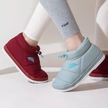 Легкие водонепроницаемые женские ботильоны для отдыха на открытом воздухе, женские зимние ботинки, нескользящие, с толстой подошвой, плюс бархатные теплые женские ботинки 5.5 павлин голубой